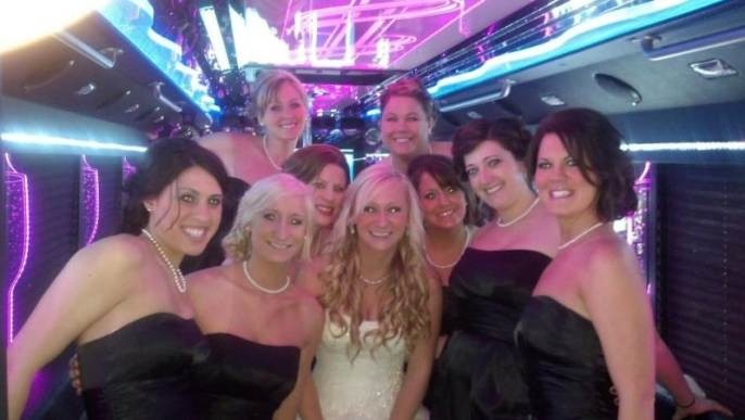 Happy customers enjoying luxury limousine service from logisticscenterhub.pro in a memorable experience.